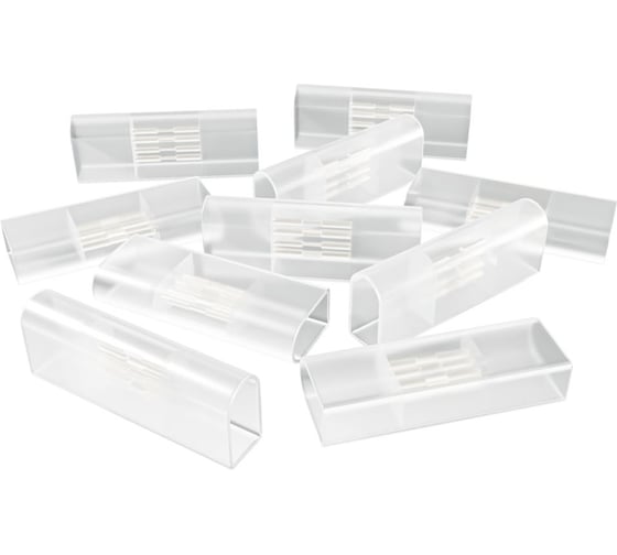 Изображение товара Комплект коннекторов Apeyron для 17-49 прямое соединение неона RGB 220В, smd 5050, 80д/м, 10 шт 09-152