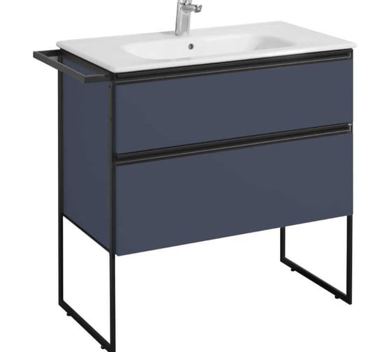 Изображение товара Тумба под раковину Domi 80 Roca 2 ящика синий матовый ZRU9307868