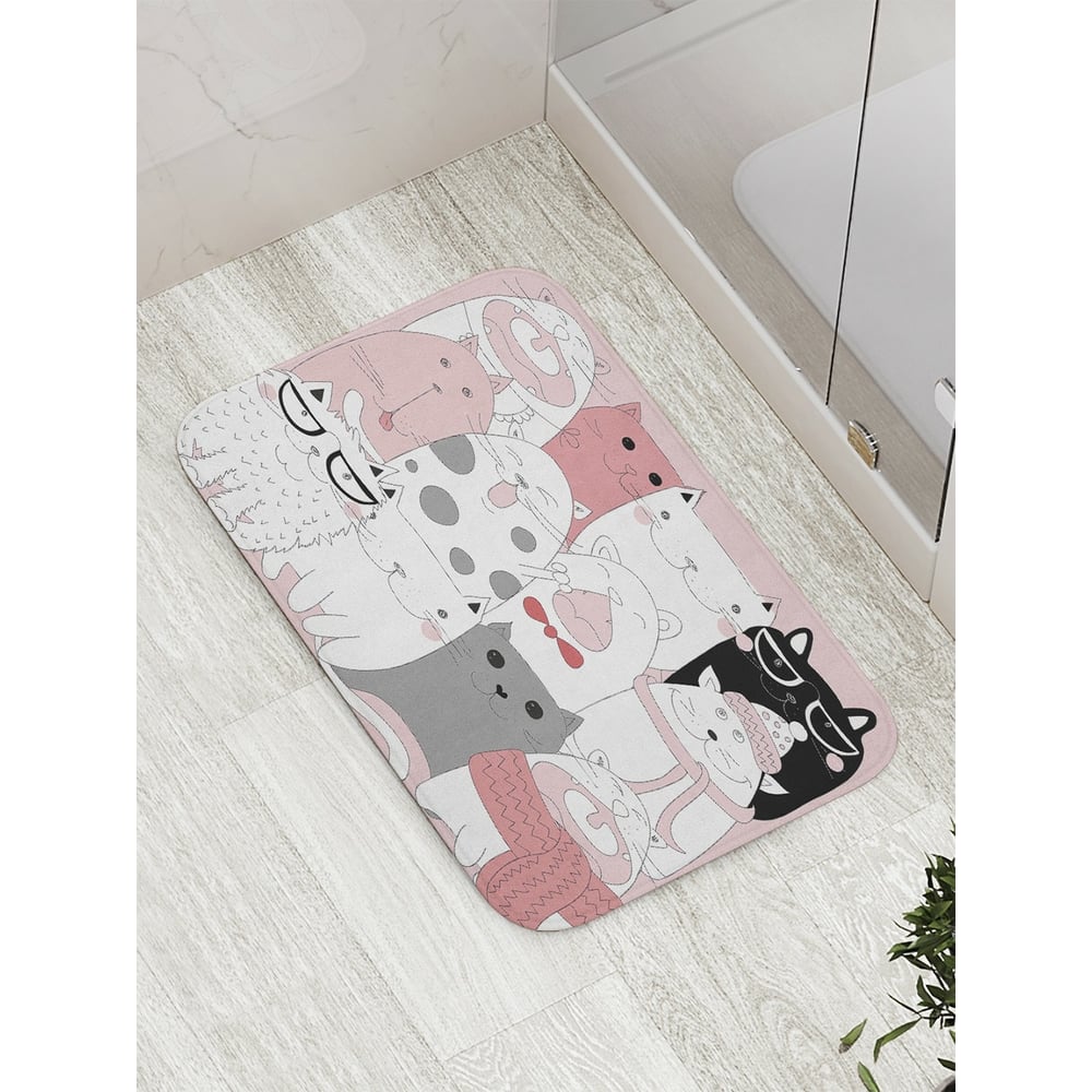 Изображение товара Коврик противоскользящий JoyArty 'Серьезные котята' для ванной, сауны и бассейна