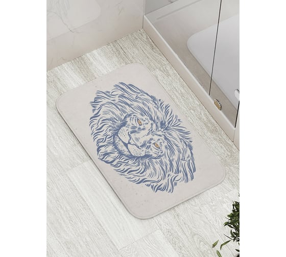 Изображение товара Коврик противоскользящий JoyArty "Графическая львиная грива" для ванной, сауны, бассейна, bath_35986