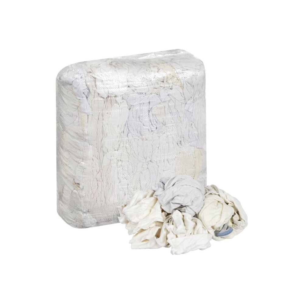 Изображение товара Белая трикотажная ветошь 10 кг для уборки и гигиены