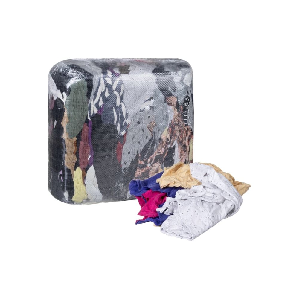 Изображение товара Ветошь трикотаж цветной 10 кг для уборки профессиональных и бытовых нужд