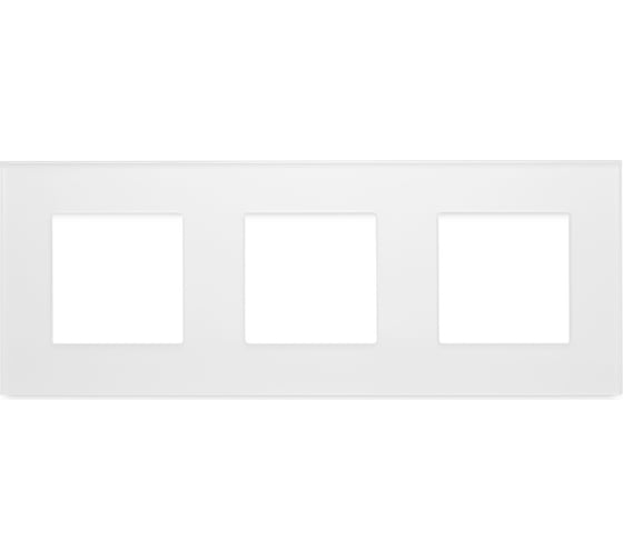 Изображение товара Рамка Vell белая, стекло, 3 поста, 228x86 мм, модуль, {WH3P-GL} 1379062