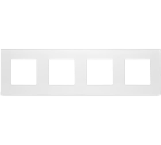 Изображение товара Рамка Vell белая, стекло, 4 поста, 299x86 мм, модуль, {WH4P-GL} 1379066
