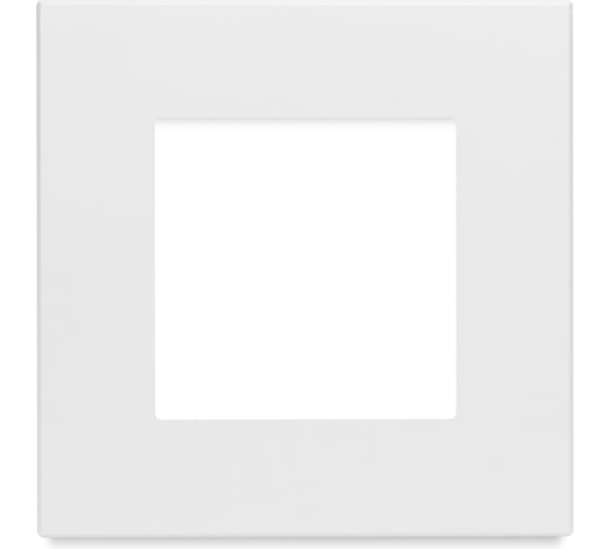Изображение товара Рамка Vell белая, пластик, 1 пост, 86x86 мм, модуль, {WH1P-PC} 1379074