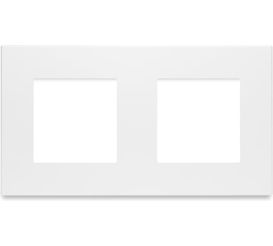 Изображение товара Рамка Vell белая, пластик, 2 поста, 157x86 мм, модуль, {WH2P-PC} 1379078
