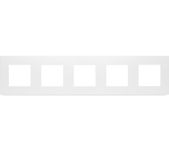 Изображение товара Рамка Vell белая, пластик, 5 постов, 370x86 мм, модуль, {WH5P-PC} 1379090