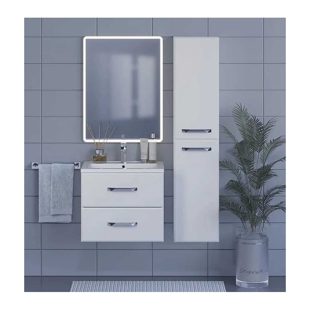 Изображение товара Шкаф-пенал для ванной Uperwood Foster New 36x30x160 см белый подвесной