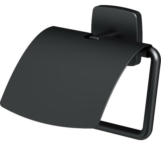 Изображение товара Держатель для туалетной бумаги AM.PM Gem с крышкой, черный A90341422