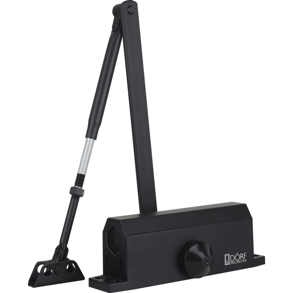 Дверной доводчик DORF 110 кг, черный RAL 9005 matt L8224_black