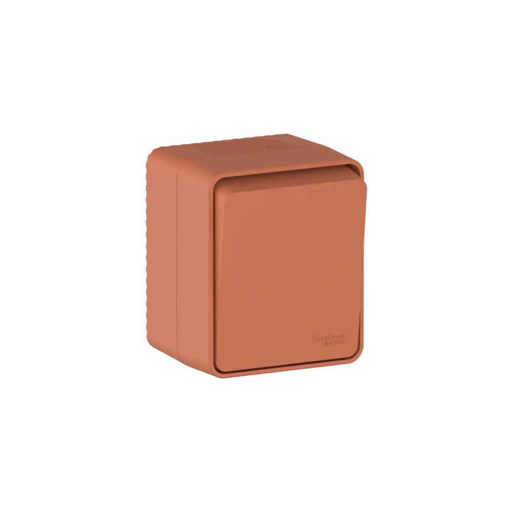 Изображение товара Выключатель 1-клавишный кнопочный Systeme Electric AtlasDesign Profi IP54, 10 АХ, открытой установки, Терракотовый ATN547015
