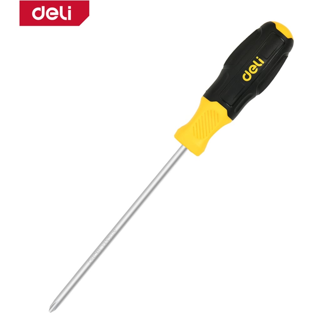 Изображение товара Отвертка Deli Pozidriv PZ3x150мм с прорезиненной ручкой