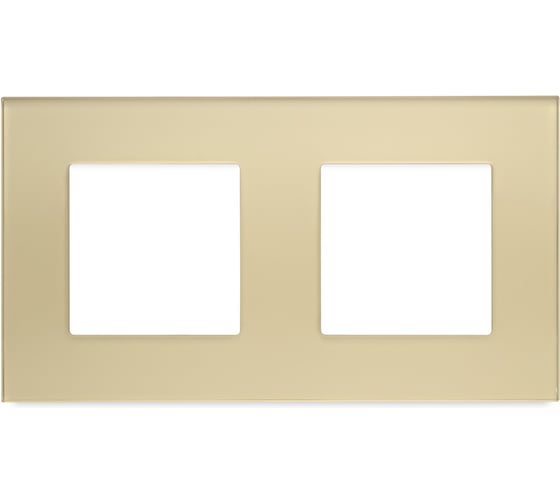 Изображение товара Рамка Vell золотая, стекло, 2 поста, 157x86 мм, модуль, {GD2P-GL} 1379061