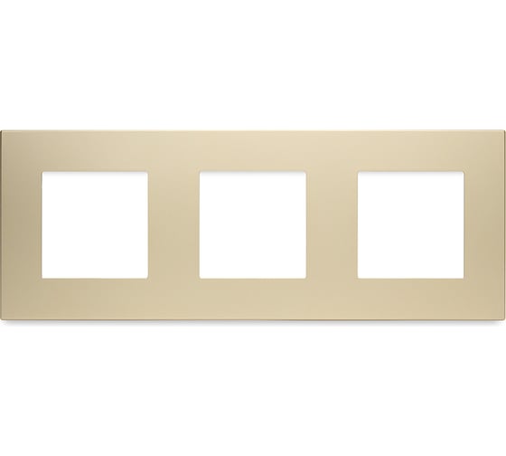 Изображение товара Рамка Vell золотая, пластик, 3 поста, 228x86 мм, модуль, {GD3P-PC} 1379085