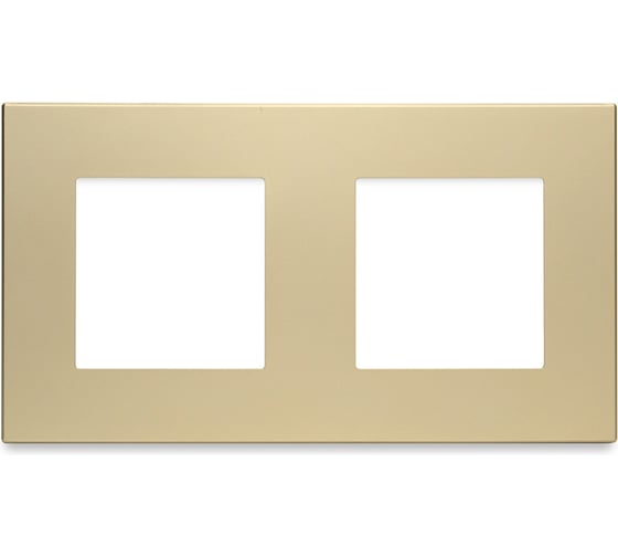 Изображение товара Рамка золотая, пластик, 2 поста, 157x86 мм, модуль Vell 1379081