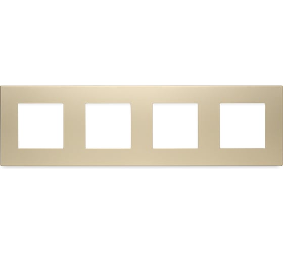 Изображение товара Рамка Vell золотая, пластик, 4 поста, 299x86 мм, модуль, {GD4P-PC} 1379089
