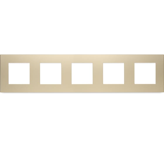 Изображение товара Рамка Vell золотая, пластик, 5 постов, 370x86 мм, модуль, {GD5P-PC} 1379093