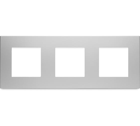 Изображение товара Рамка Vell серая, пластик, 3 поста, 228x86 мм, модуль, {GY3P-PC} 1379084