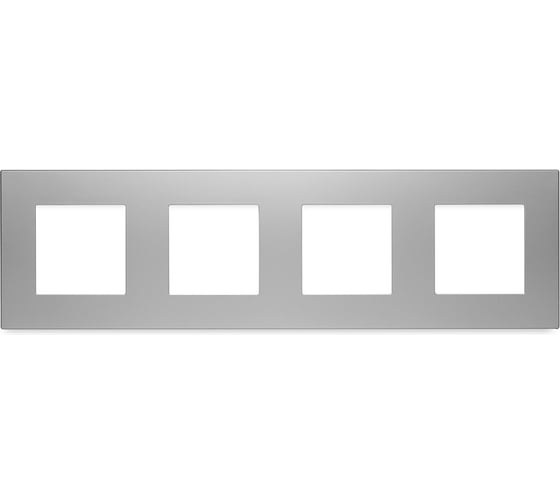 Изображение товара Рамка Vell серая, пластик, 4 поста, 299x86 мм, модуль, {GY4P-PC} 1379088
