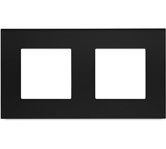 Изображение товара Рамка черная, стекло, 2 поста, 157x86 мм, модуль Vell 1379059