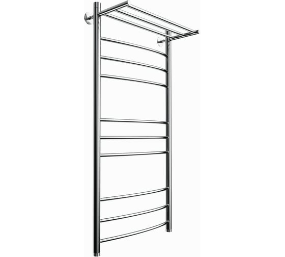 Изображение товара Полотенцесушитель Zox ЛЦ ДУГА-2 100х50, 1 дюйм, полка, 10 перекладин, нижнее подключение B5 535049
