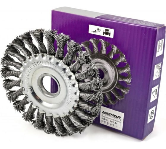 Изображение товара Щётка-крацовка без гайки для УШМ (125х22.2 мм; Жесткая) Orientcraft WHB000125531