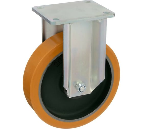 Изображение товара Колесо большегрузное неповоротное (200 мм; 900 кг; полиуретан TR/чугун) Tellure Rota 646856