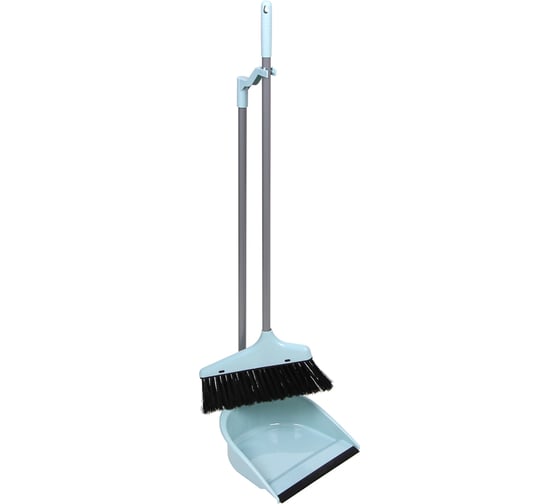 Изображение товара Набор щетка+совок VETTA пластик, железо, ПВХ, 2 ручки, 80*25см / 79*24см 445-031