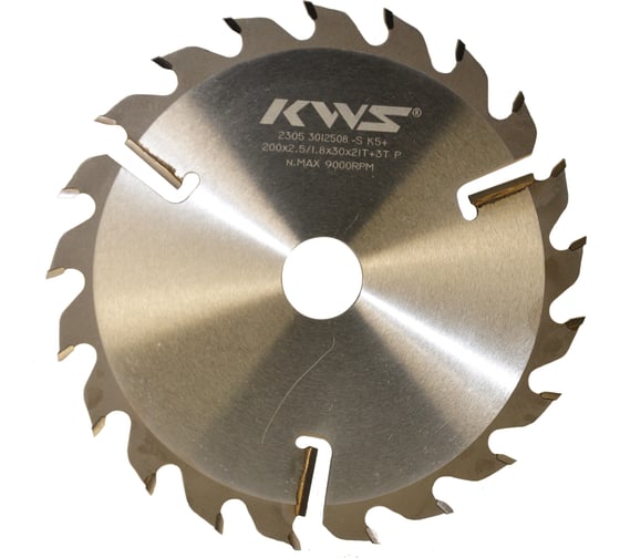 Изображение товара Диск пильный KWS HM 200*30*2.5/1.8*21+3T P α 18 K5+ TFKM00023