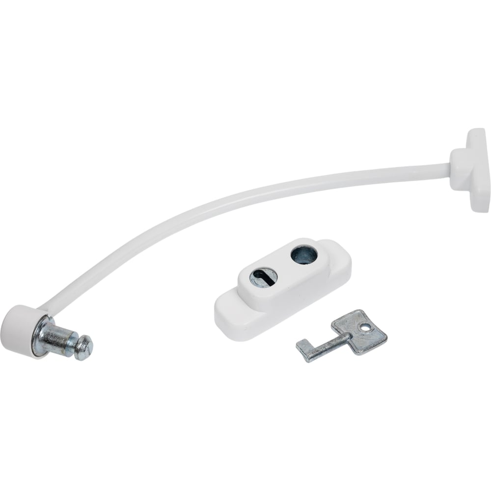 Изображение товара Блокирующий замок для ПВХ окон Air Lock AL-04 White c тросиком и ключом