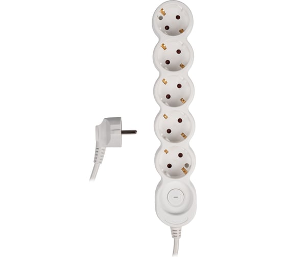 Изображение товара Удлинитель Jazzway EX-05GS-500 (5x5) заземление, шторки, выключатель с подсветкой 5065208