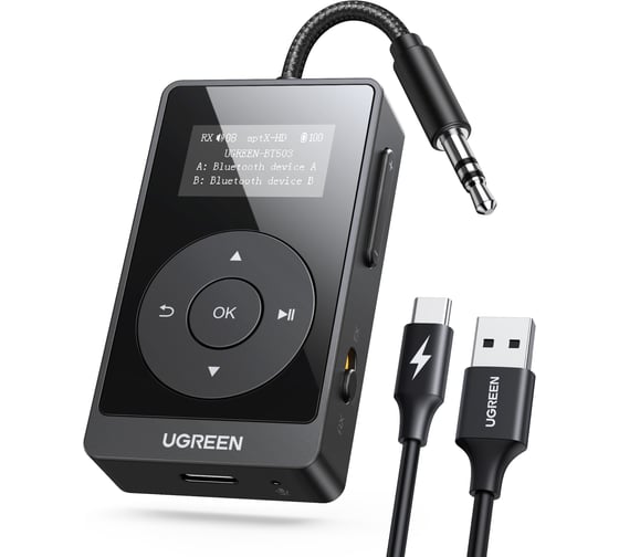 Изображение товара Bluetooth аудиоадаптер UGREEN BT503 45492 Bluetooth Audio Adapter, черный 45492_