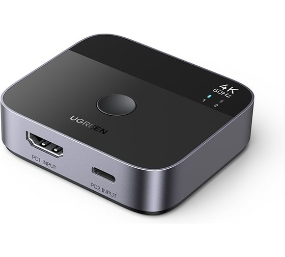 Изображение товара Переключатель UGREEN AW503 55452 USB-C+HDMI Switch 2 In 1 Out Up to 4K60Hz, черный 55452_