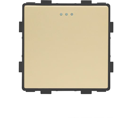 Изображение товара Выключатель Vell золотой, проходной, одноклавишный, 16 А, 54x54 мм, 250 В, модуль, {GD-1L-2W} 1379045