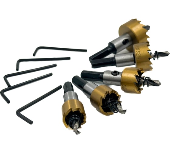 Изображение товара Набор цилиндрических HSS коронок по металлу SKOLE (K17) (16-18.5-20-25-30) 5 шт K17-163005