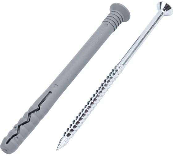 Изображение товара Дюбель-гвоздь Daxmer 8х100 потайная манжета, полипропилен, 100 шт. 00000343879