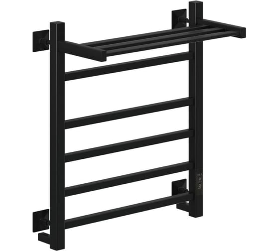 Изображение товара Полотенцесушитель MIXLINE FORTUNE 60x50 таймер, 445 Вт, 5 перекладин + полка электрический ЧЕРНЫЙ 556428