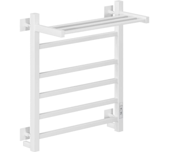 Изображение товара Полотенцесушитель MIXLINE FORTUNE 60x50 таймер, 445 Вт, 5 перекладин + ПОЛКА электрический БЕЛЫЙ 556427