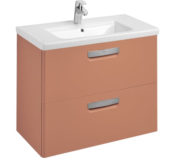 Изображение товара Тумба под раковину Roca The Gap Original 80, 2 ящика, терракота, ZRU9307839