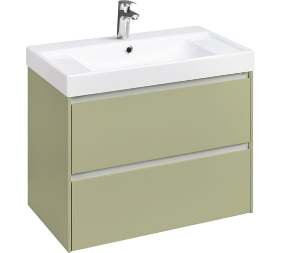 Изображение товара Тумба под раковину Roca Ona Olive 800 оливковый матовый, 2 ящика, ZRU9307860