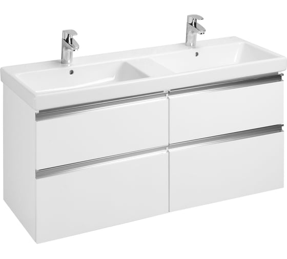 Изображение товара Тумба под раковину Roca The Gap 120 белый глянец 4 ящика ZRU9307637