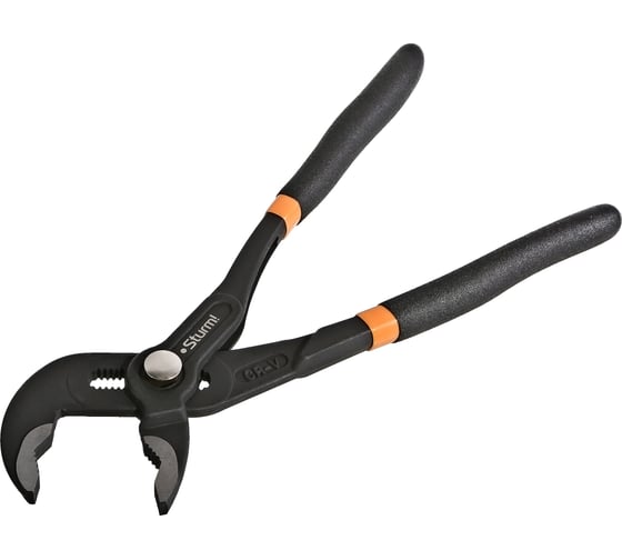 Изображение товара Клещи переставные Sturm 250 мм, кнопочный шарнир, зев 30мм, ПВХ рукоятки 1020-06-250SP