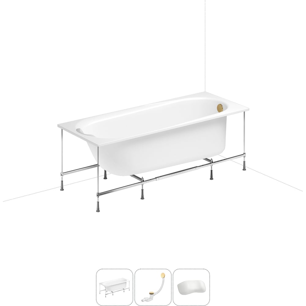 Изображение товара Акриловая ванна Lavinia Boho Biore 4 в 1 белая классическая прямоугольная