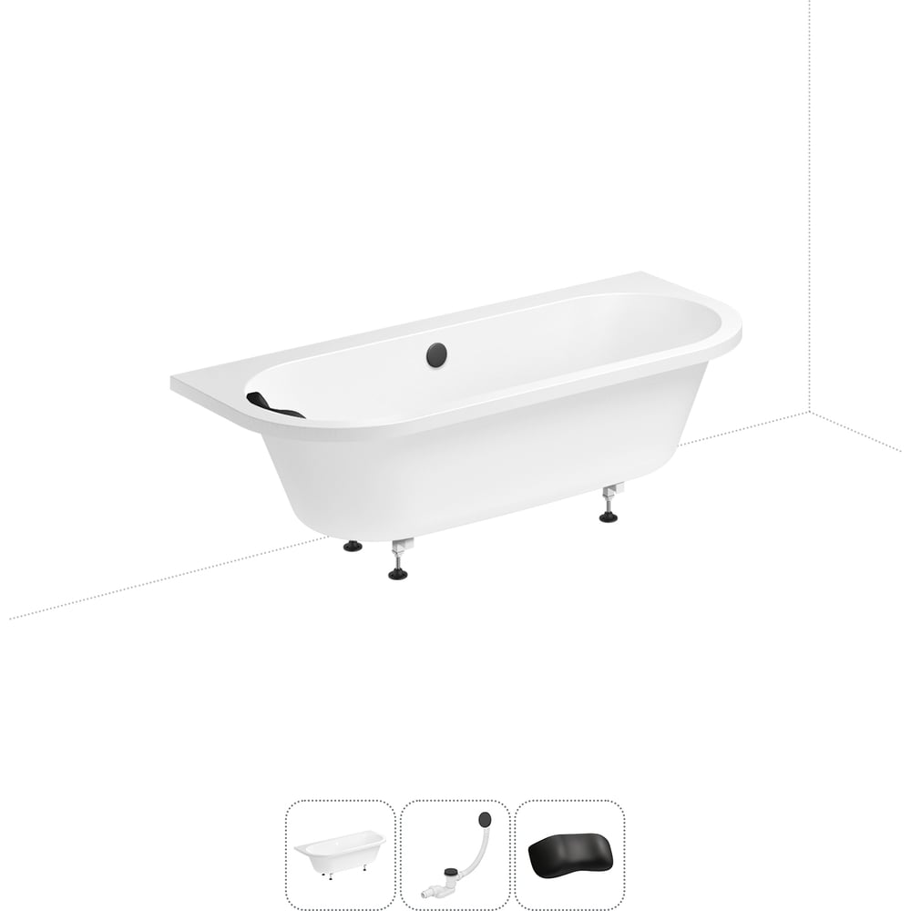 Изображение товара Акриловая ванна Lavinia Boho Art 20220903R с подголовником и сливом