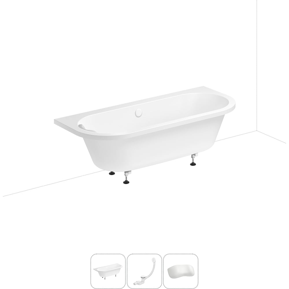 Изображение товара Акриловая ванна Lavinia Boho Art 20220902R 4 в 1 овальная белая классика