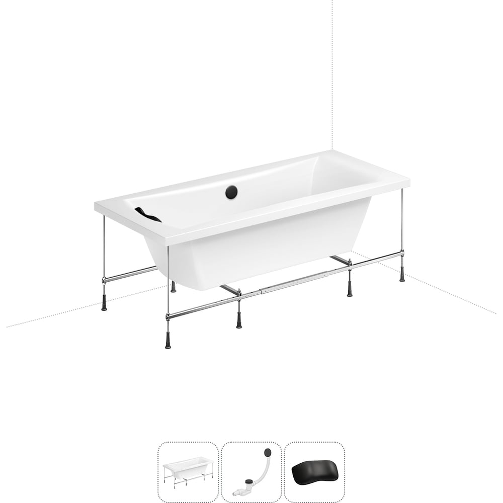 Изображение товара Акриловая ванна Lavinia Boho Evan 20220923R в черном цвете