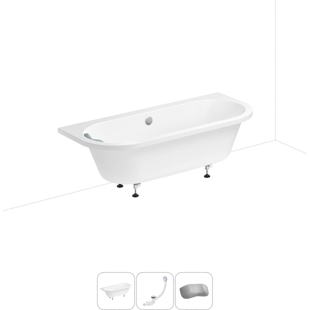 Изображение товара Акриловая ванна Lavinia Boho Art 20220901R 4 в 1 овальная белая