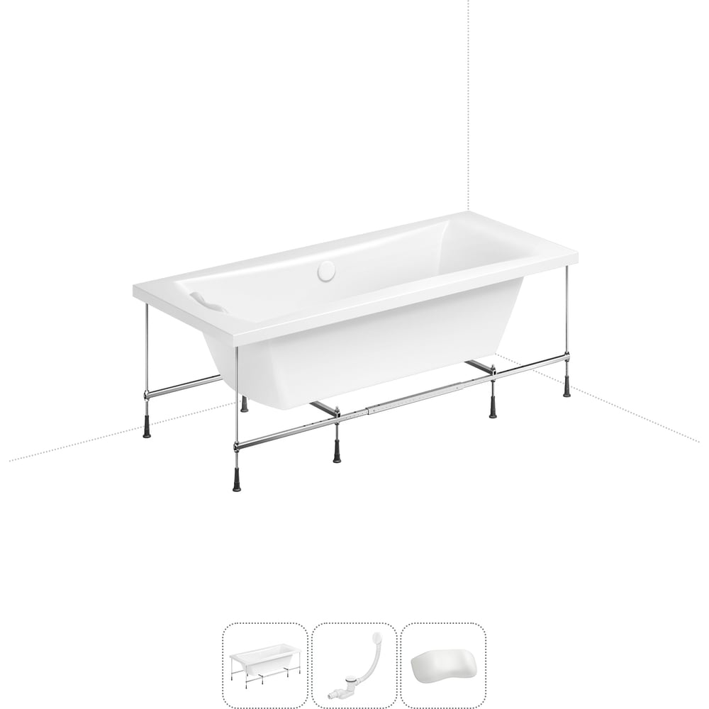 Изображение товара Акриловая ванна Lavinia Boho Evan 20220934R с набором 4 в 1