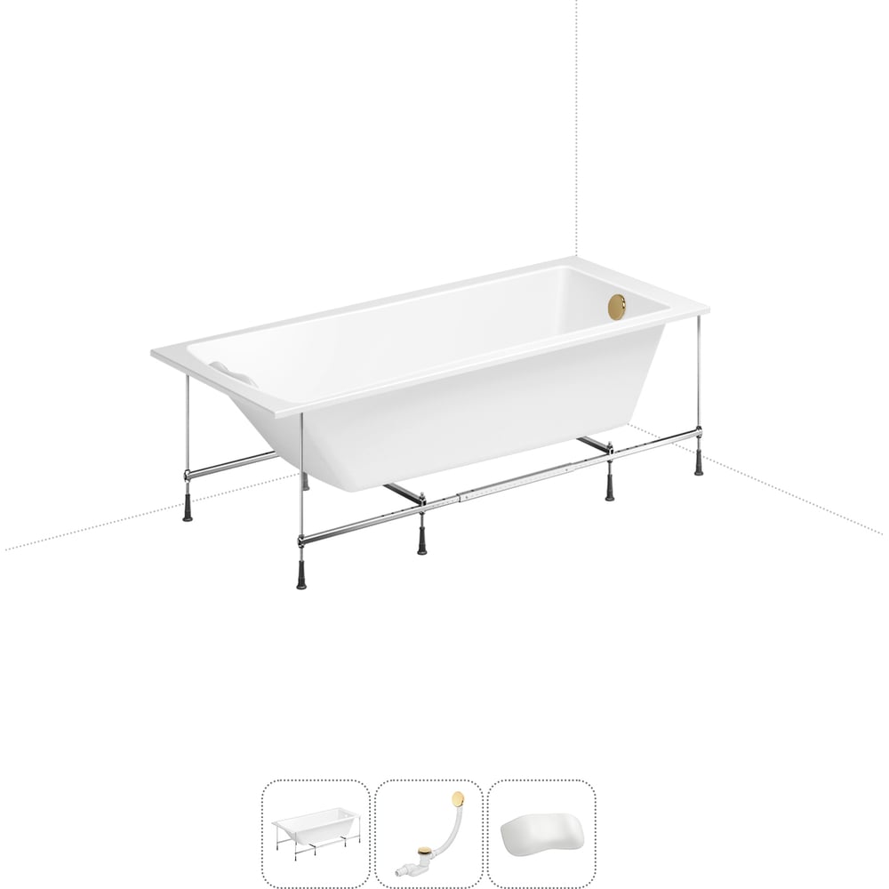 Изображение товара Акриловая ванна Lavinia Boho One 20220872R белая 1700x750 мм