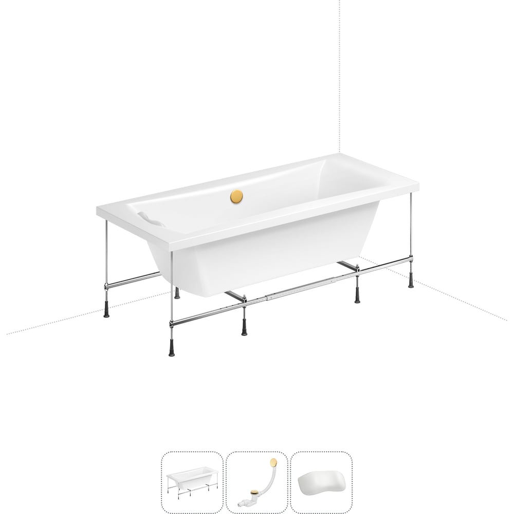 Изображение товара Акриловая ванна Lavinia Boho Evan 20220932R 4 в 1 белая